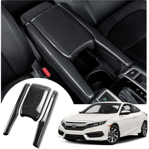 Car Center Console Cover Arm Rest Trim 2018 2019 2020 2021 Central Console Armrest Cover Trim Scratch Resistance (3PCS)
