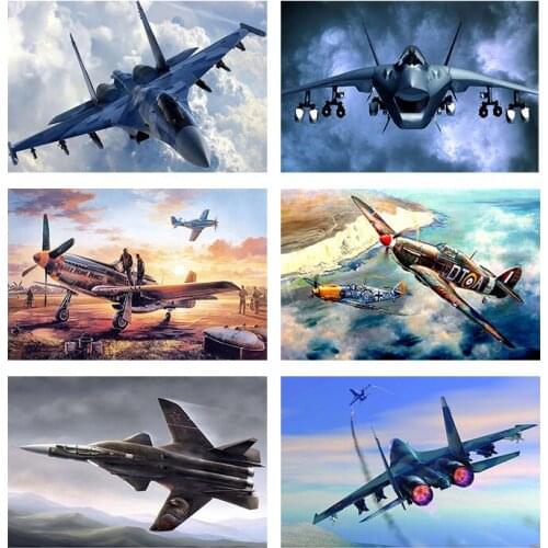 Square Drill plane 5D DIY Diamond Painting Picture of Rhinestone Diamond Embroidery Art Home Room Decor