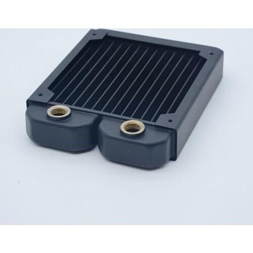 LP-120 computer water-cooled copper heat sink 14 flat tube single layer copper fins thickness 29MM 120MM cooling water cooling r