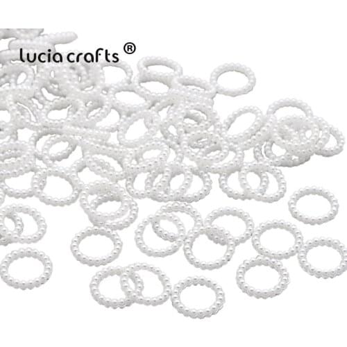 Lucia Crafts 100pcs 3 style ABS Hollow Round Imitation Flatback Scrapbook DIY Art Embellishments Accessories F0321