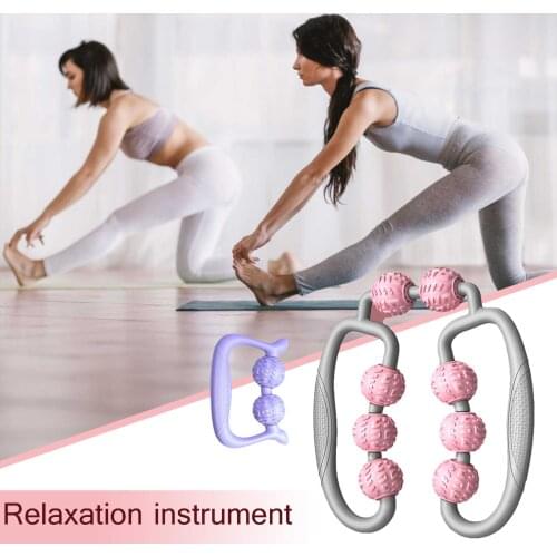 Leg Muscle Massager Wheel U Shape Foam Roller Ring Clip Waist Massage Relaxation Body Shaping Gym Yoga Pilates Fitness Equipment