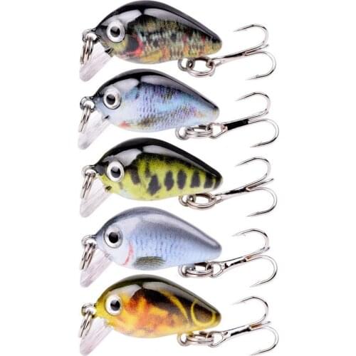 Mini Crankbaits Fishing Lures 1.8g 3cm 5pcs Cranks Wobblers Sets of Lures Hard Floating Kit Artificial Fishing Bait Pike Pesca
