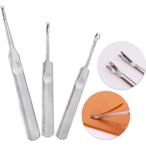 Nonvor 1Pcs DIY Multi-Purpose Hand Stitching Sewing U Shaped Groover Skiving Edge Beveler Leather Craft Making Tool Kit
