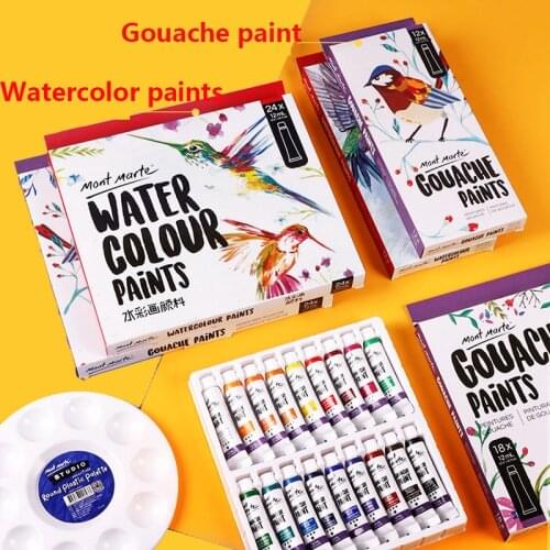 12ml Gouache Paint Set 12/18/24 Color Gouache/watercolor Paint Art Supplies Art Tools Childrens Hand-painted Creation