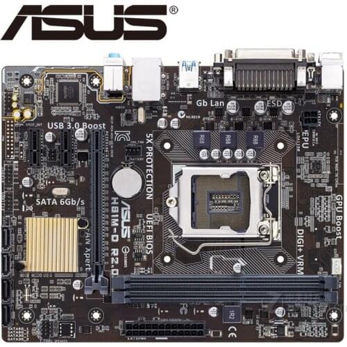 Asus H81M-D R2.0 Desktop Motherboard H81 Socket LGA 1150 i3 i5 i7 DDR3 16G Micro-ATX UEFI BIOS Original Used Mainboard Hot Sale