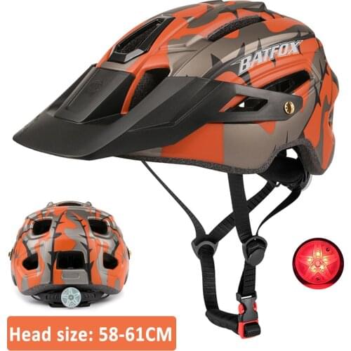 Orange cycling helmet MTB Large brim mountain bike ultralight bicycle helmet Men Women Casco Ciclismo Bicicleta MTB helmets