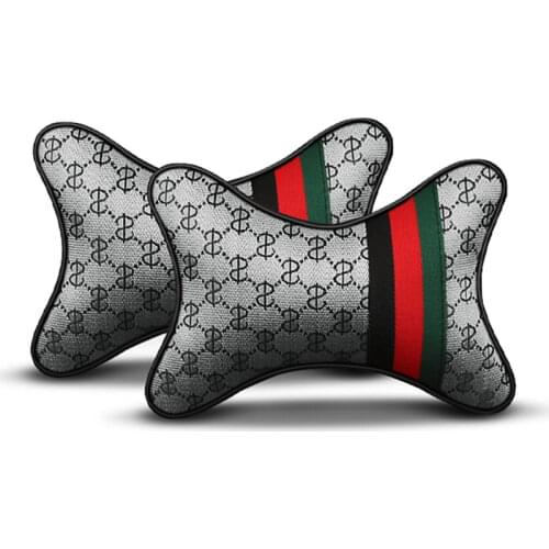 1 pair Luxury Linen material car headrest pillow Unisex Breathable Auto Neck Rest Headrest Cushion Pillows 4 seasons Universal