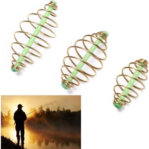 10PCS S/L/M Feeder Bait Spring Cage Method for Carp Fishing Rig Saltwater Bottom Rigs Making Fishing Tackle