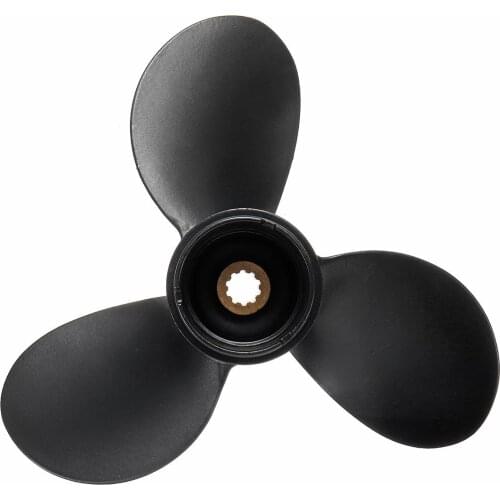 Marine Boat Propeller Black 10 Spline Tooth Propeller Aluminum Alloy For Suzuki Outboard Engine 4-6HP 58110-91JL0-019 7 1/2 x 6