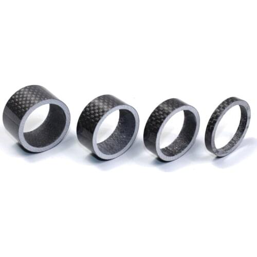 4PCS Full Carbon Fiber Bicycle Carbon Spacer 28.6-31.8mm OD2 Headset Parts Cycling Washer Bike Bicycle Headset Stem Spacers