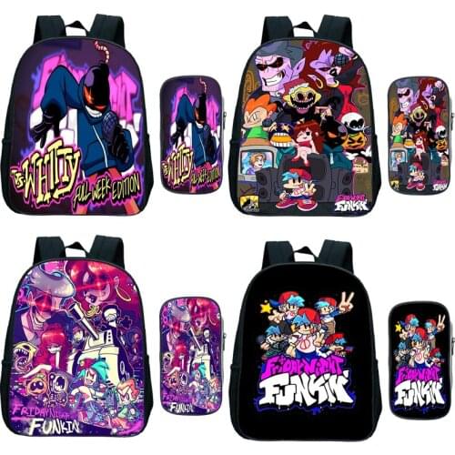 Mochila Friday Night Funkin Backpack Kids Preschool Bags 2 Pcs/Set Book Bag Toddler Kindergarten Fnf Backpacks Kid Mini Rucksack