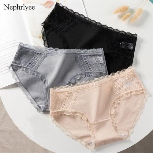 Sexy Lace Panties For Women Briefs Underwear Seamless Pantys Lingerie 6 Solid Color Cotton Panties Female Underpants S00610