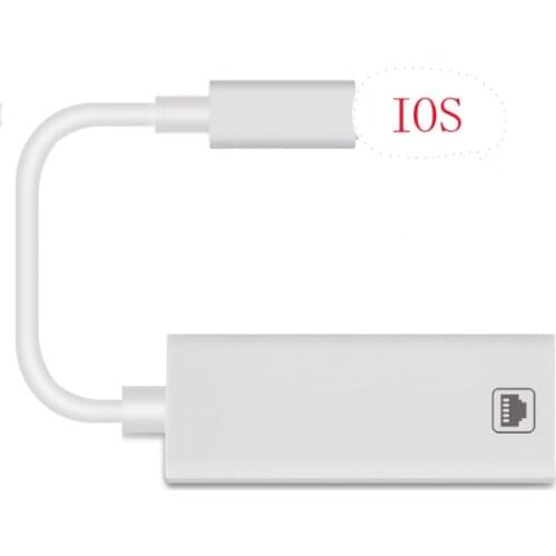 100Mbps Network Cable Adapter For Lightning to RJ45 Ethernet LAN Wired Overseas Travel Compact For iPhone/iPad Series