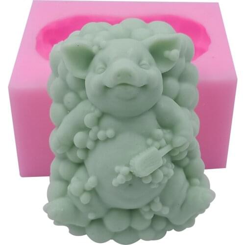 Monqui Pig Silicone Soap Molds Candle Molds Art Craft Molds Resin Molds