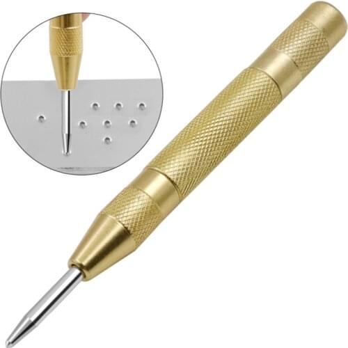 Automatic metal drill bit wood press dent marker metal drill bit starting hole tool woodworking tool automatic center
