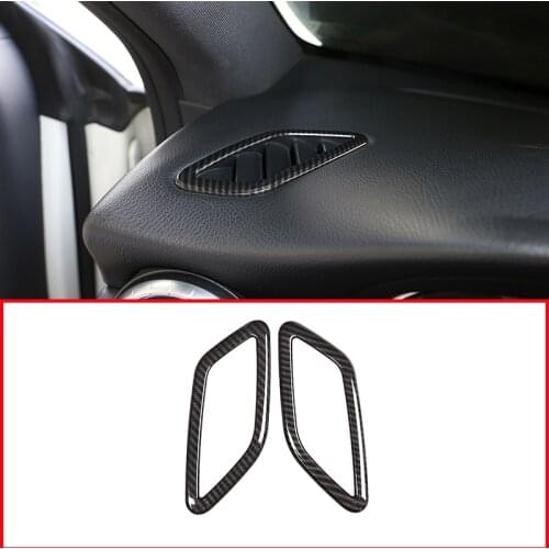 Carbon Fiber Style ABS Dashboard Air Conditioning Vent Trim For Mercedes Benz CLA GLA Class W117 X156 2014-2018