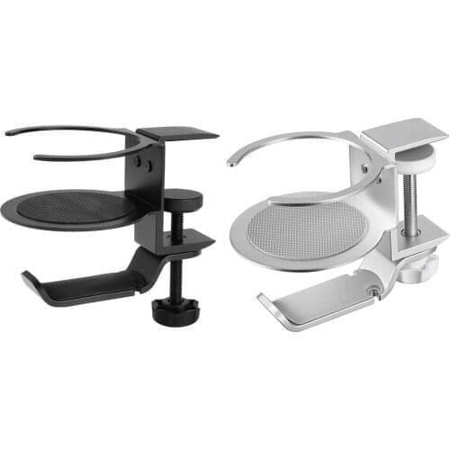 Universal PC Gaming Headset Stand 360 Rotating Headphone Cup Holder Adjustable Arm Clamp Under Desk 360-degree Rotatable