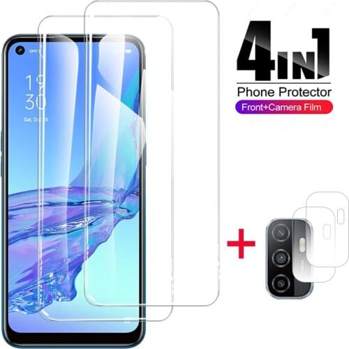 4in1 Tempered Glass screen protector for OPPO A53 A53s A5 A9 2020 A52 cover Lens Camera glass film for opo a 53 s a53 s a 5 a 9