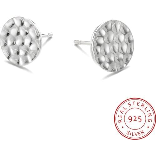 Elegant 925 Sterling Sliver Earrings Classic Jewelry Round Geometric Shape Stud Earrings Trendy Wedding Gift for WomenEA103303