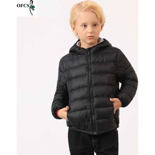 Winter keep Warm Hooded Coat Children Down Jackets For Girls Candy Color Kids Zipper Down Coats For Boys Outerwear Clothes 3-15T