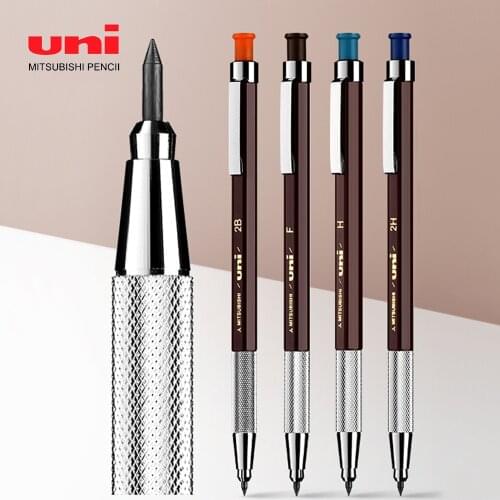 1pcs Uni Mechanical Pencil 2.0 MH-500 Metal Pen Grip Hexagonal Rod Thick Head Drawing Comic Design Student Stationery
