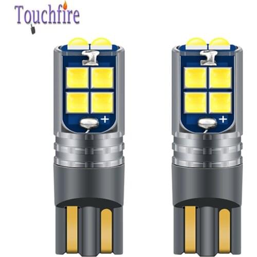 10PCS T10 W5W 194 Canbus 3030 10smd With Lens Car Bulb Clearance License Plate Reading Interior Light Auto Lamp 6000K Wholesale