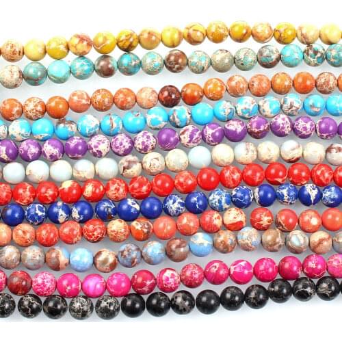 11Color Variscite Emperor Natural Stone Beads African Turquoise Howlite Loose Spacer Bead For Jewelry Making Bracelet DIY 4-12mm