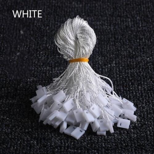 200pcs/lot Clothes Tag Rope White Black Beige cords cotton hanging tablets for garment bag tags cards, DIY clothing accessories
