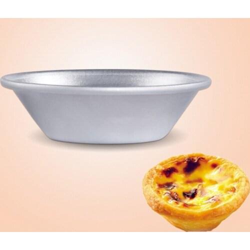 2021 New Egg Tarts Mold Round Aluminum Alloy Mould for Steamed Cupcake Rice Cakes Tartlets Small Baking Kitchen Household Tools