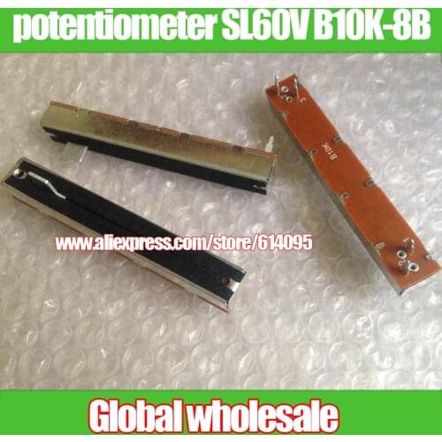 5pcs SL60V mixer 88mm Slide single-joint potentiometer SL60V B10K-8B
