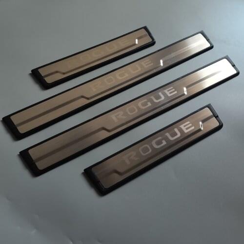 Auto Accessories For Nissan Rogue 2021 Door Sill Pedal Trim Scuff Plate Guard Protector Cover Car Threshold Styling Sticker