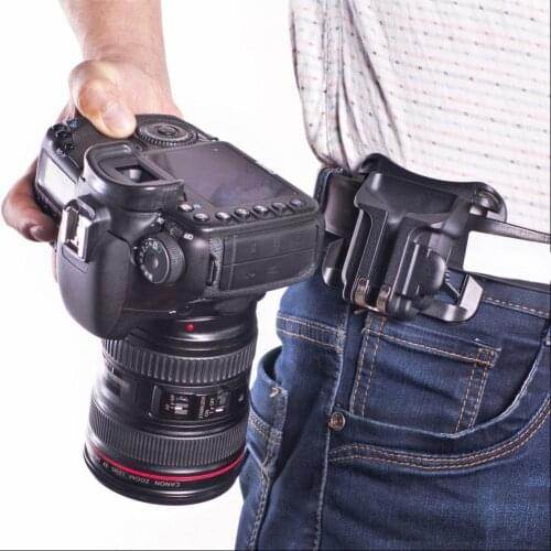 Fast Loading Holster Hanger Quick Strap Waist Belt Buckle Button Mount Clip DSLR Camera Video Bags For Sony Canon Nikon