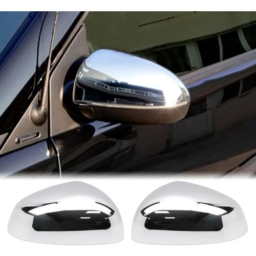Rearview Chrome Side Wing Mirror Cover for Mercedes-Benz Smart Fortwo 453 2015 2016 2017 Exterior Mirror Cap Cover Trim