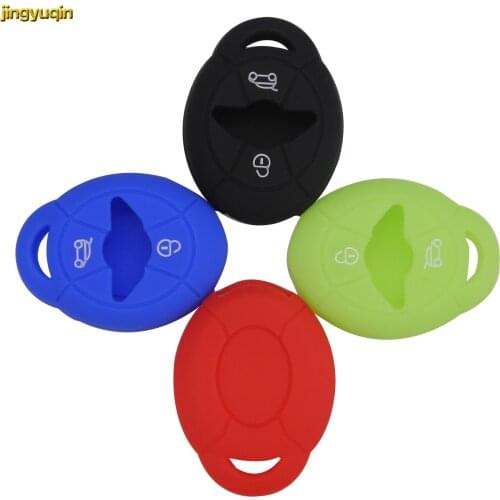 Jingyuqin 2 Buttons Remote Smart Silicone Car Key Case Cover for Bmw Mini Cooper One S R50 R52 R53 Styling