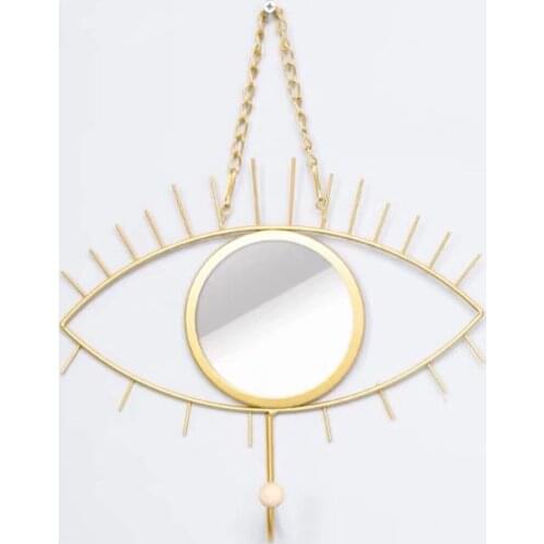 European-Style Creative Porch Door Wall Decoration Hanging Room Wall Glass Mirror Hanging Clothes Rack Personality Hanging Decor