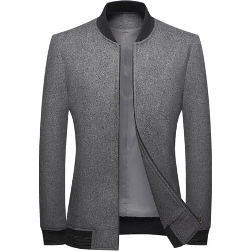 Fashion Clothing Casual Jacket Coat Men Zipper Spliced Jacket Windbreaker Slim fit Stand Collar Mans Jacket Outwear