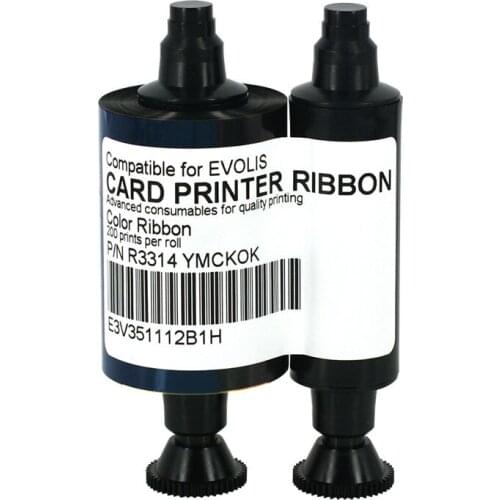 Evolis R3314 ribbon YMCKOK compatible ribbon for evolis dualys quantum and securion printer-200 prints