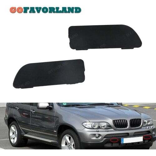 Left Or Right Or Pair Front Bumper Tow Hook Cover Unpainted 51117116671 51117116672 For BMW E53 X5 3.0i 4.4i 2004 2005 2006
