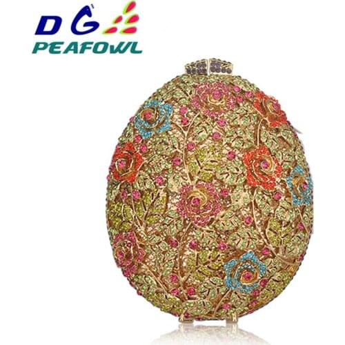 Hot Sale Luxury Women Evening Bag Flower Crystal Clutch With Top Quality Female Party Bags Ladies Wedding Handbag Purses