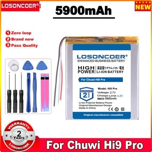 LOSONCOER Hi9 Pro Battery 5500mAh 0 Cycle 100% New for Chuwi Hi9 Pro Tablet PC Rechargeable Accumulator ~In Stock