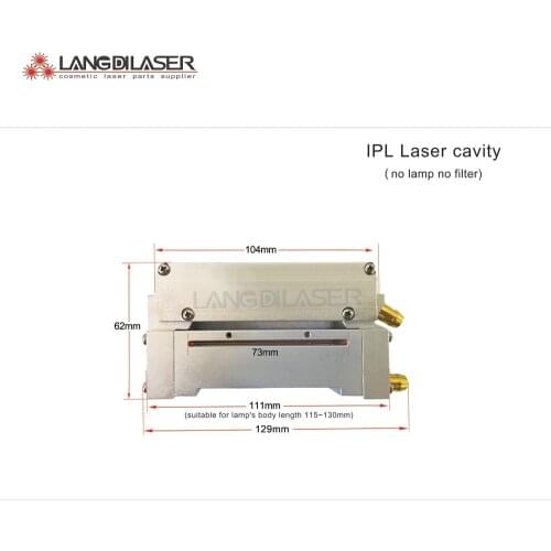 IPL / OPT / SHR handpiece cavity metal part, for diameter 7mm lamp pass through