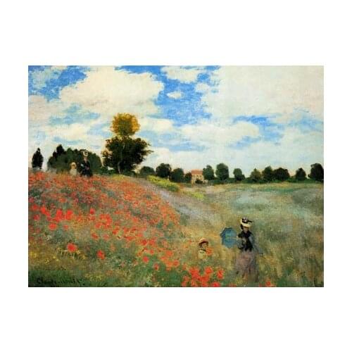 Monet Poppies At Argenteuil Hand Painted Landscape Oil Painting On Canvas Museum Quality