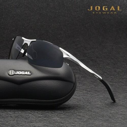 JOGAL Rimless Sunglasses Mens Cool Polarized Classic Sun glasses Man Coating Lens Driving Male Shades 8177