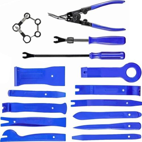 19Pcs Car Panel Removal Tool Auto Radio Repair Kit Panel Trim Dash Automotive Interior Parts Trim Removal Disassembly Tool Set