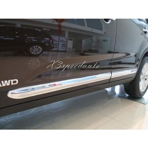 Chromed ABS Plastic 4PCS Side Door Body Molding Trim Cover For Kia Sorento 2013 2014