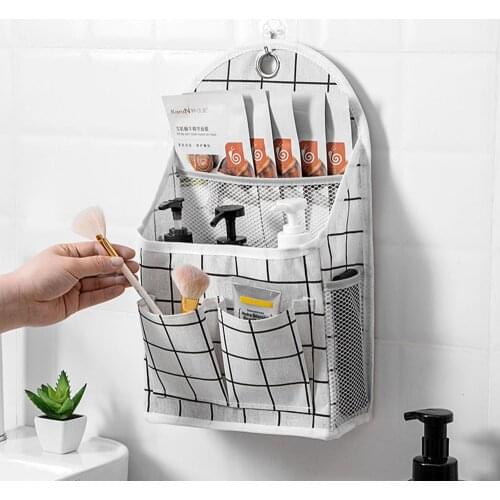 Wall-mounted Cotton And Linen Cloth Art Storage Hanging Bag Wall-Mounted Bag Storage Bag Large Capacity Sundries Storage Bag