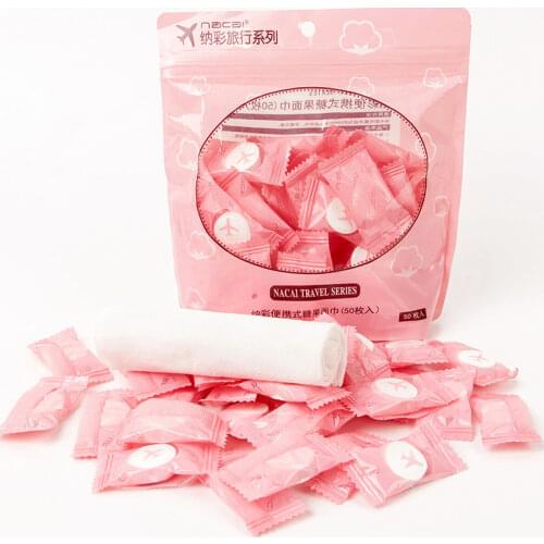 50pcs/bag Face Towel Compressed Facial Disposable Cotton Towel Skin Care DIY Women Makeup Beauty Tool free shipping