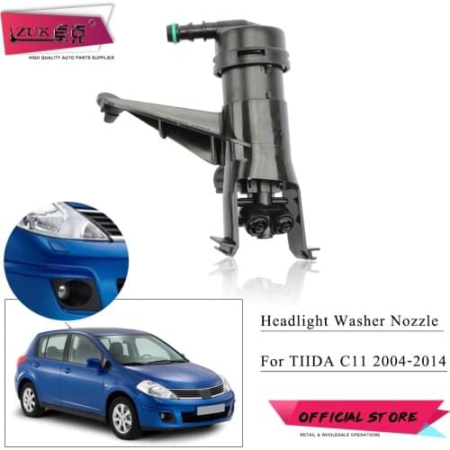 ZUK Car Head Lamp Washer Nozzle Actuator For Nissan For Tiida / Versa / Latio C11 2004-2012 Cleaning Sprayer Jet Assembly