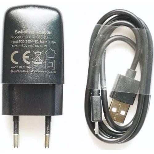 Original New Oukitel WP12 AC Adaptor Travel Charger EU Plug Adapter +Micro Port Data Line USB Cable