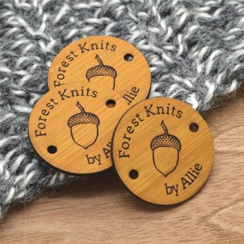 Custom Faux Leather labels 1 inch size - Personalized labels, Product Tags, Knitting Labels,Cork Leather Labels